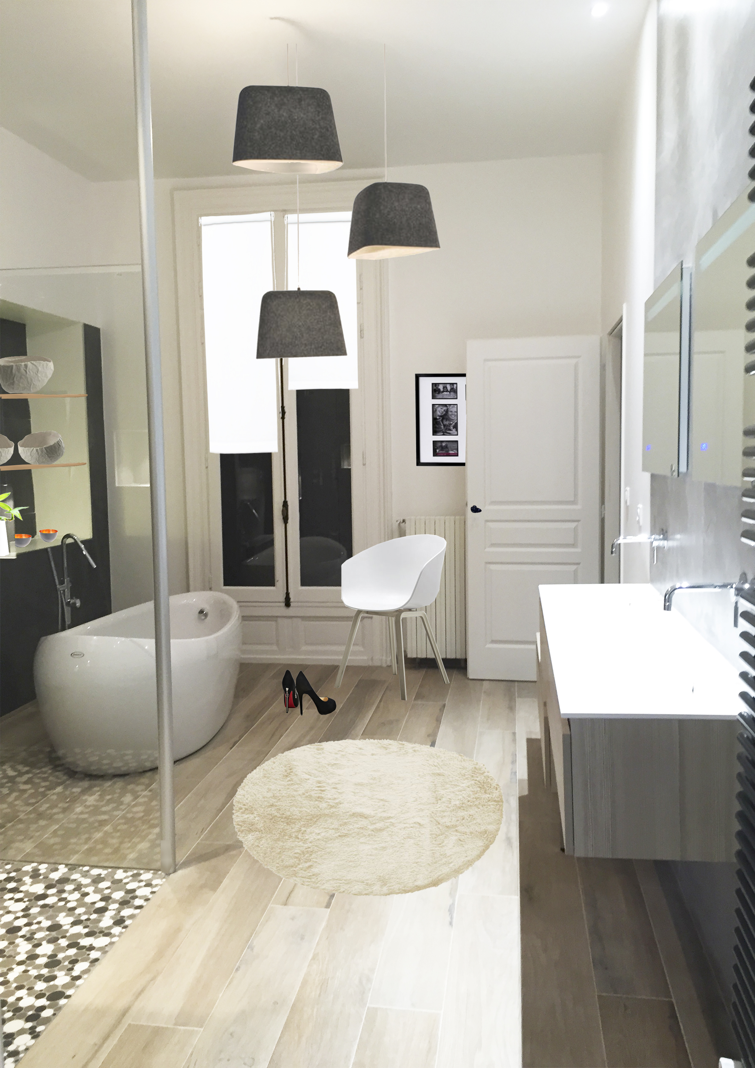 Petite salle de bain scandinave: visite deco un studio scandinave ...